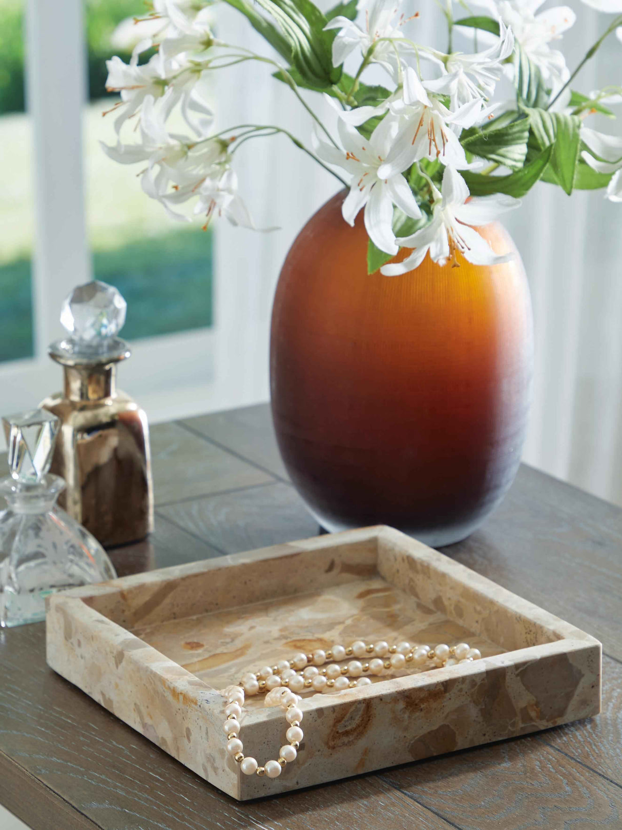 Edurton Light Beige Tray by Ashley at Eve Furniture
