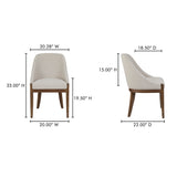 Edward Beige Dining Chair by MOES at Eve Furniture