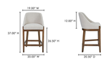 Edward Counter Stool - Heather Beige by Moe's Home at Eve Furniture