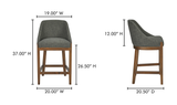 Edward Counter Stool Heather Green by Moe's Home at Eve Furniture