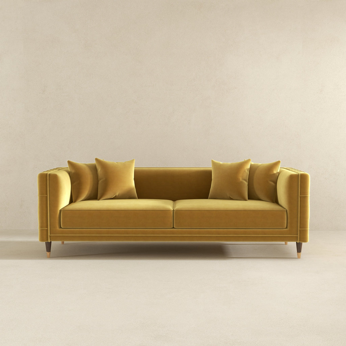 Edward Sofa (Mustard Velvet)