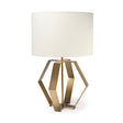 Edwards (26"H) Gold Metal Base w/ Cream Fabric Shade Table Lamp by Mercana at Eve Furniture