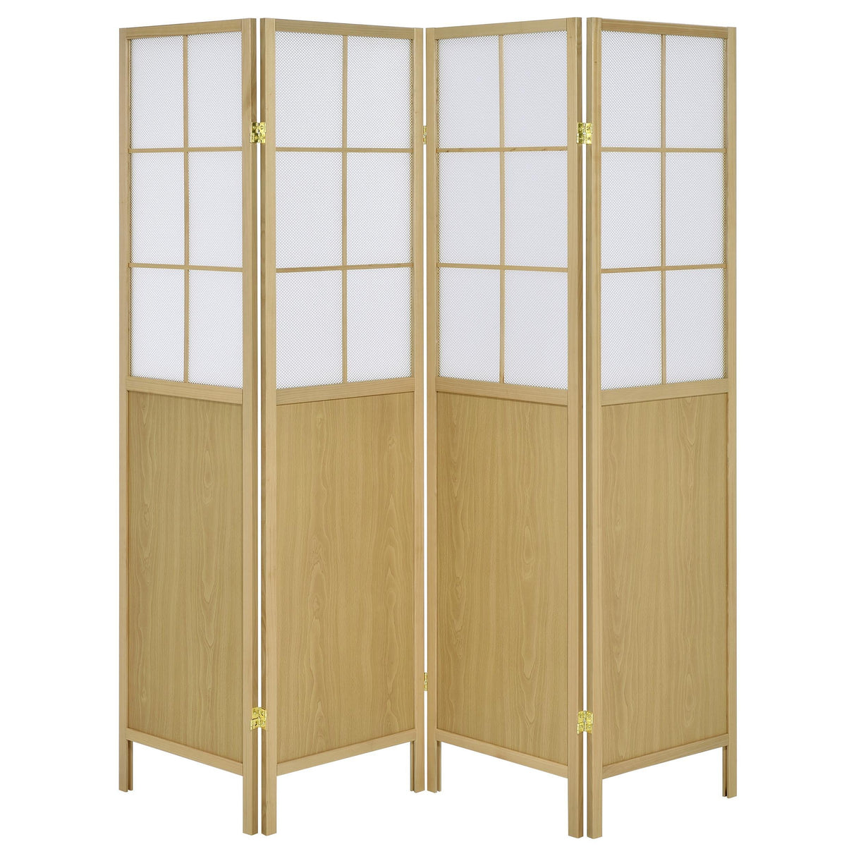 Edwards 4-Panel Room Divider Folding Shoji Screen Natural