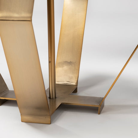 Edwards Gold Metal Base w/ Cream Fabric Shade Table Lamp by Mercana at Eve Furniture