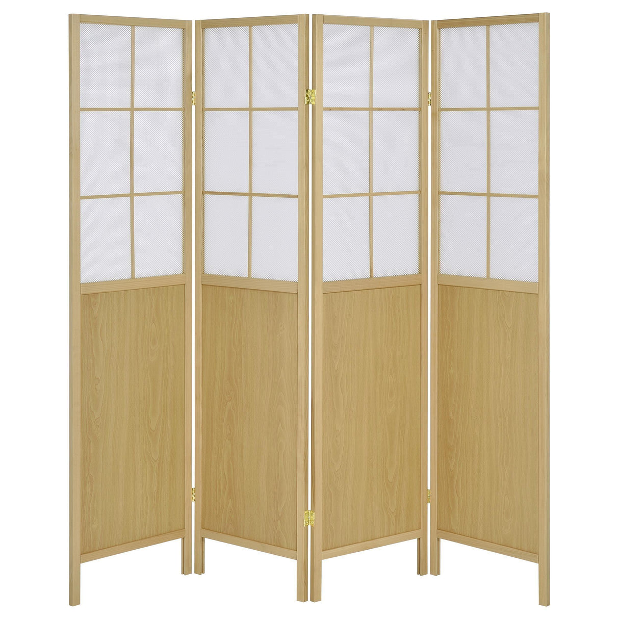Edwards Natural 4-Panel Room Divider Folding Shoji Screen by Coaster at Eve Furniture