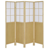 Edwards Natural 4-Panel Room Divider Folding Shoji Screen by Coaster at Eve Furniture