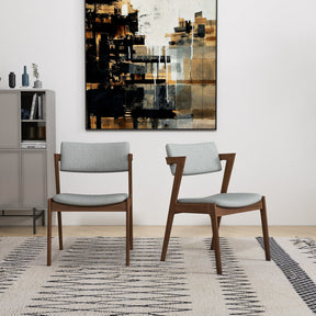 Edwin Light Gray Fabric Dining Chair (Set Of 2) by Ashcroft Furniture at Eve Furniture