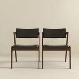 Edwin Mid Century Modern Black Vegan Leather Dining Chair (Set Of 2) by Ashcroft Furniture at Eve Furniture