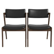 Edwin Mid Century Modern Black Vegan Leather Dining Chair (Set Of 2) by Ashcroft Furniture at Eve Furniture