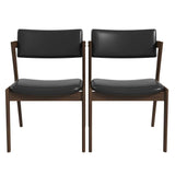 Edwin Mid Century Modern Black Vegan Leather Dining Chair (Set Of 2) by Ashcroft Furniture at Eve Furniture