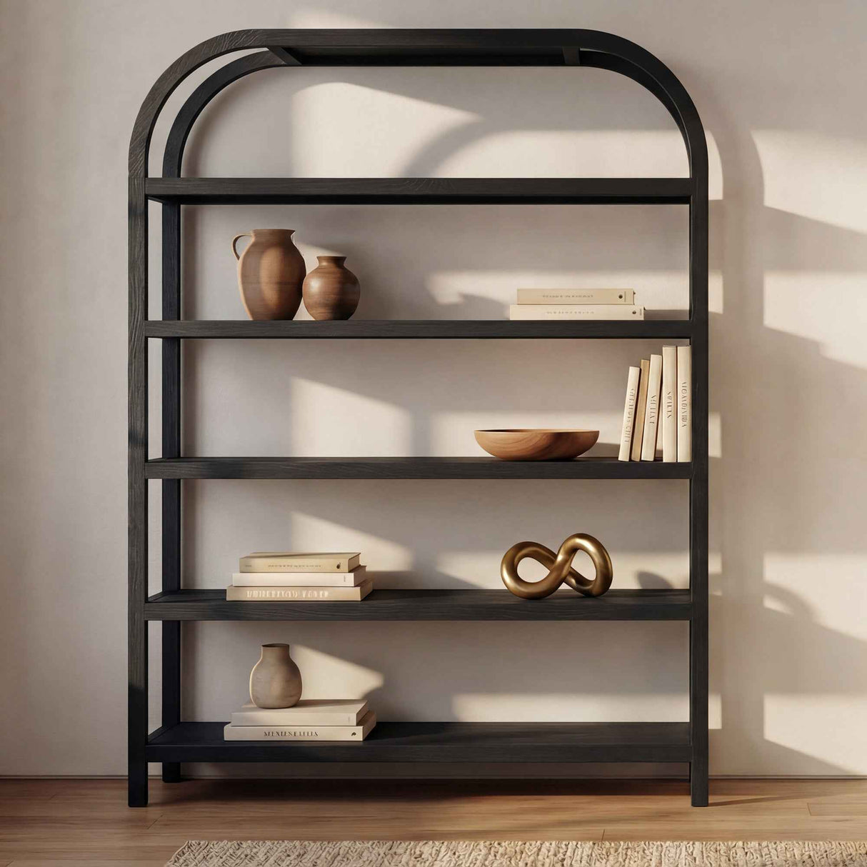 Eero Black Large Bookcase by Moe's Home at Eve Furniture