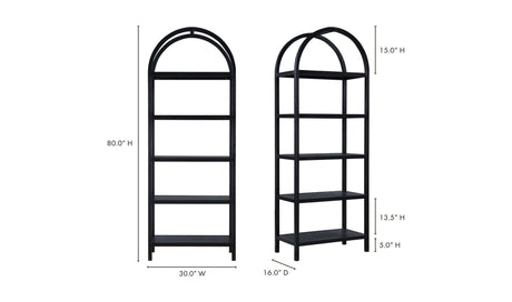 Eero Bookcase Black by Moe's Home at Eve Furniture