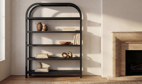 Eero Bookcase Large Black by Moe's Home at Eve Furniture