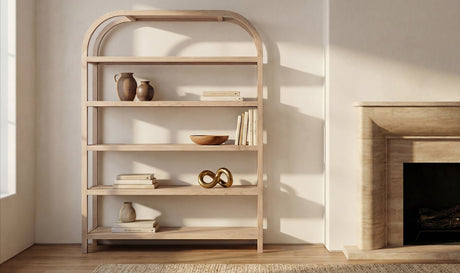 Eero Bookcase Large Natural by Moe's Home at Eve Furniture