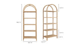 Eero Bookcase Natural by Moe's Home at Eve Furniture