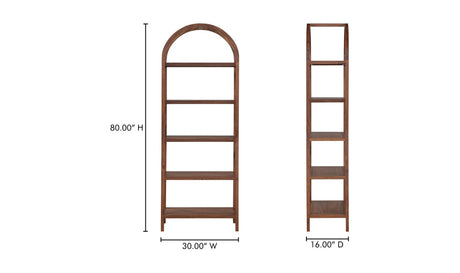 Eero Bookcase Walnut by Moe's Home at Eve Furniture