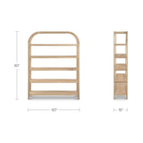 Eero Natural Bookcase Large by Moe's Home at Eve Furniture