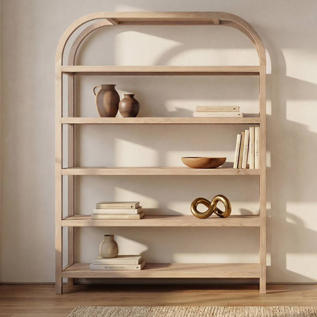 Eero Natural Bookcase Large by Moe's Home at Eve Furniture