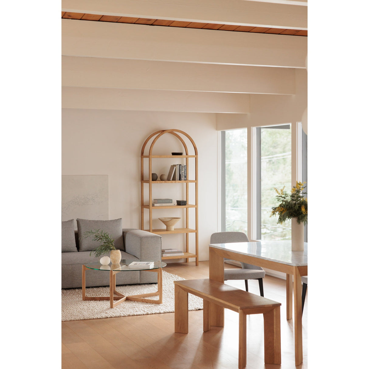 Eero Natural Bookcase by Moe's Home at Eve Furniture