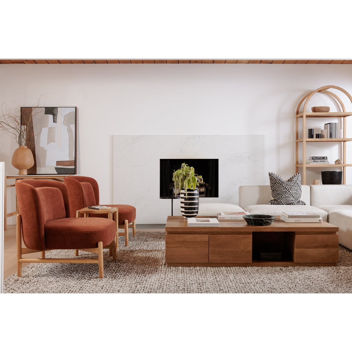 Eero Natural Bookcase by Moe's Home at Eve Furniture