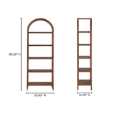 Eero Walnut Bookcase by Moe's Home at Eve Furniture
