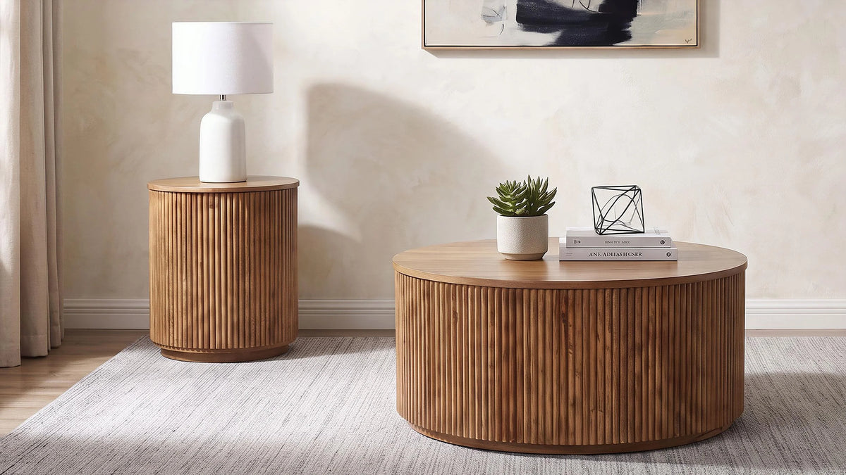 Coffey Light Brown End Table by Coaster at Eve Furniture