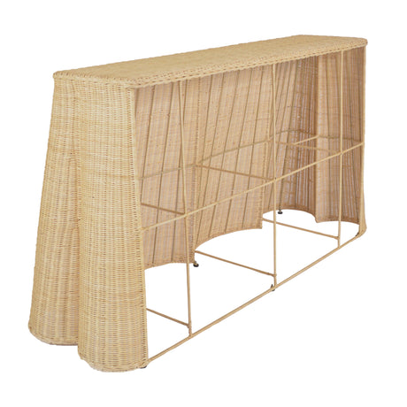 Egan Natural Rattan Console Table by TOV Furniture at Eve Furniture