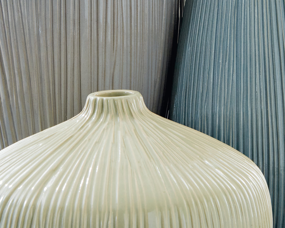 Eiderman Gray/Blue/Green Vase (Set of 3) by Ashley at Eve Furniture