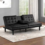 Eidsberg Black Futon Sofa Bed by Furniture of America at Eve Furniture