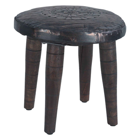 Eiffel 22" Round Wheel Side Table by Home Trends & Design at Eve Furniture