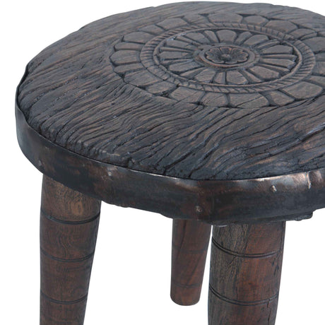 Eiffel 22" Round Wheel Side Table by Home Trends & Design at Eve Furniture