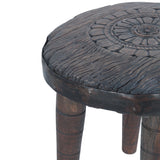 Eiffel 22" Round Wheel Side Table by Home Trends & Design at Eve Furniture