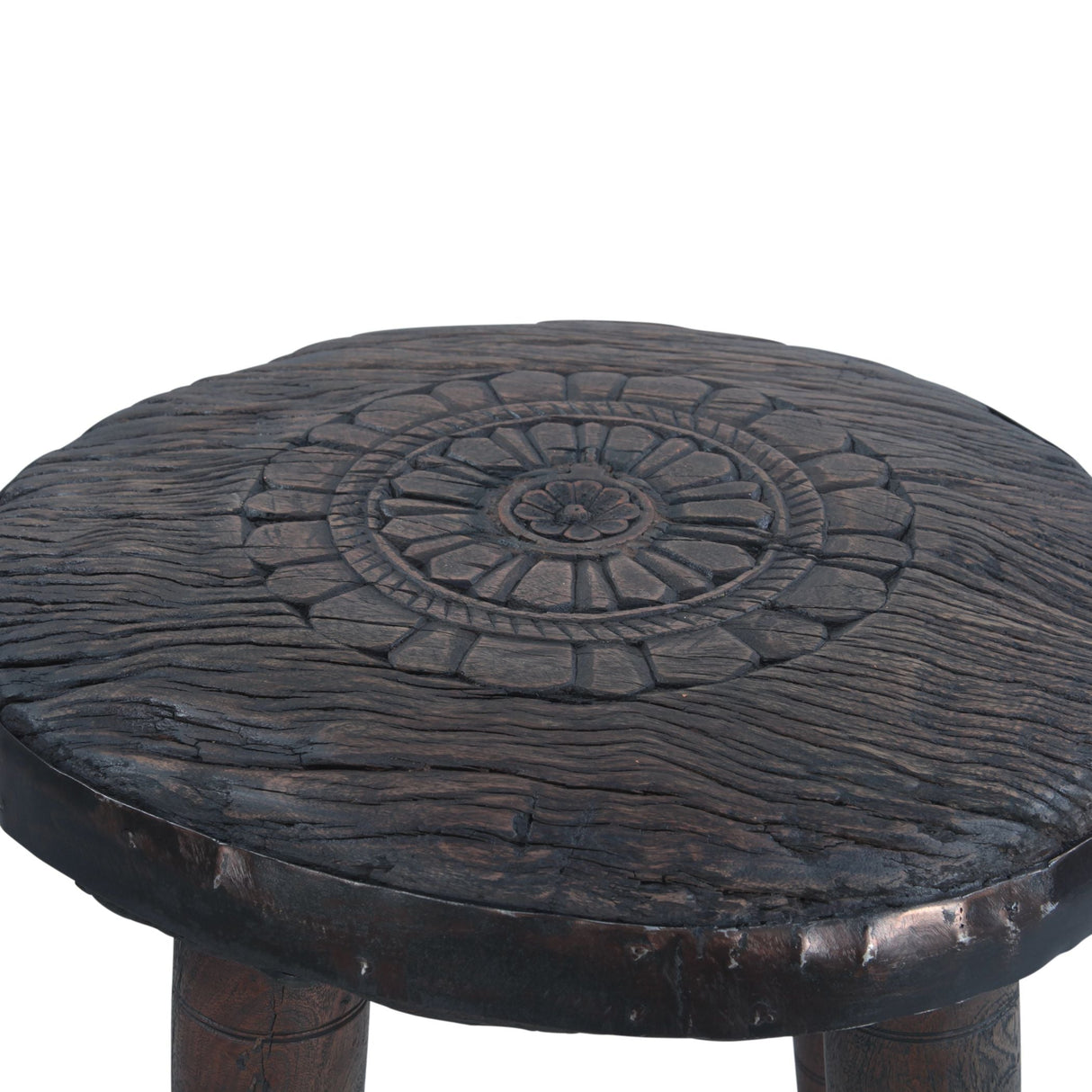 Eiffel 22" Round Wheel Side Table by Home Trends & Design at Eve Furniture