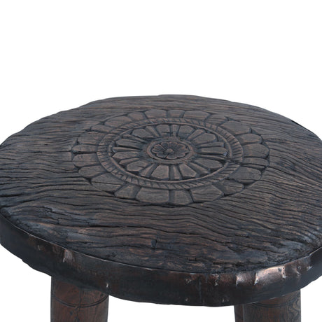 Eiffel 22" Round Wheel Side Table by Home Trends & Design at Eve Furniture
