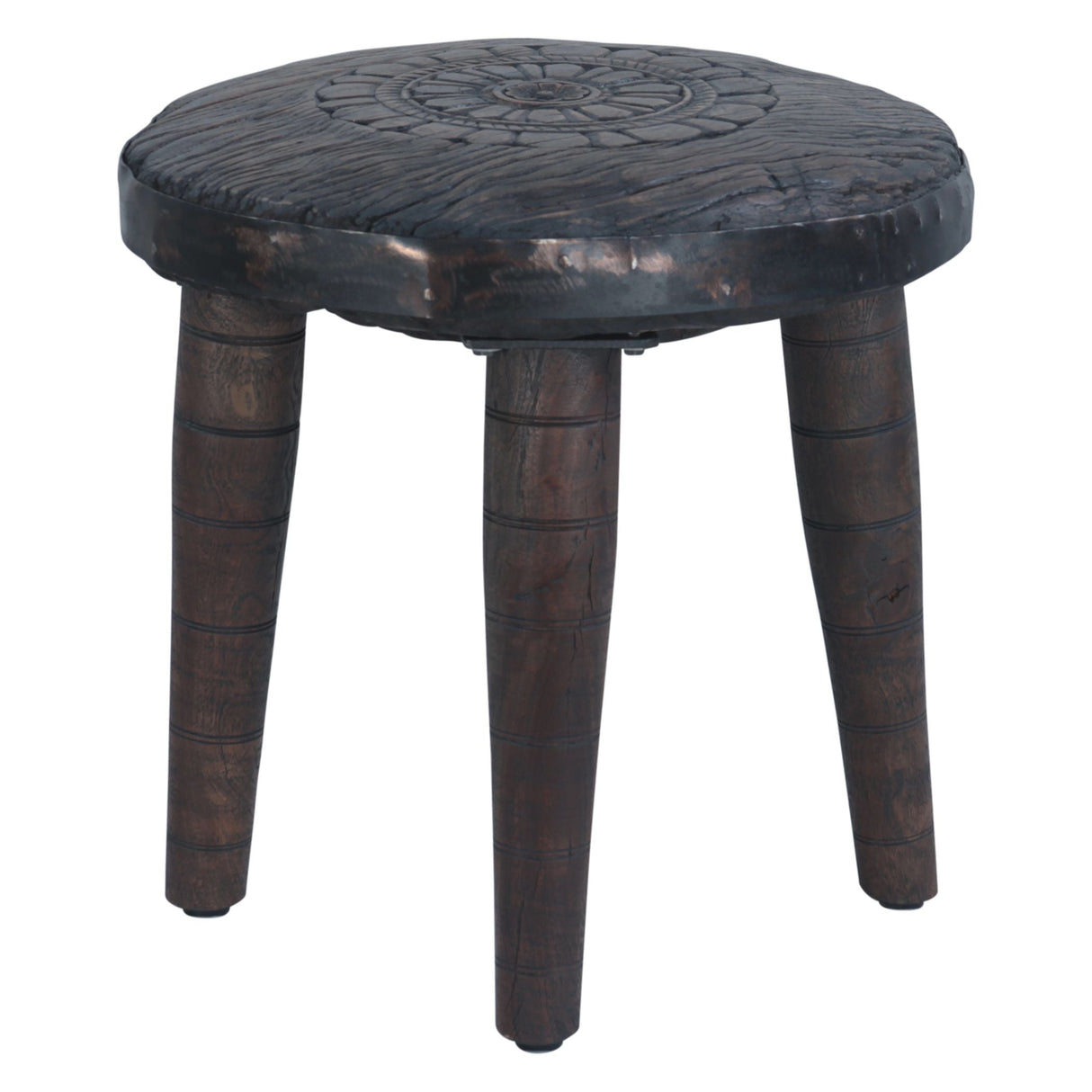 Eiffel 22" Round Wheel Side Table by Home Trends & Design at Eve Furniture