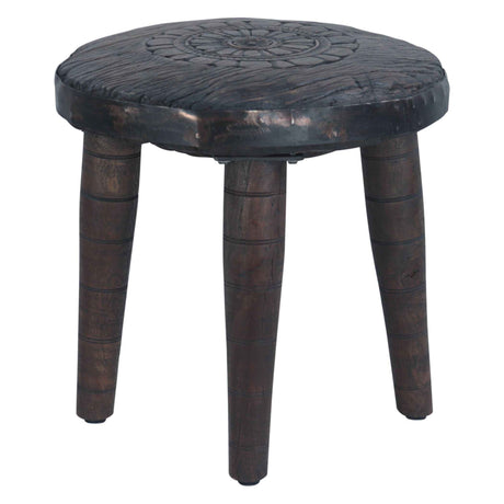 Eiffel 22" Round Wheel Side Table by Home Trends & Design at Eve Furniture