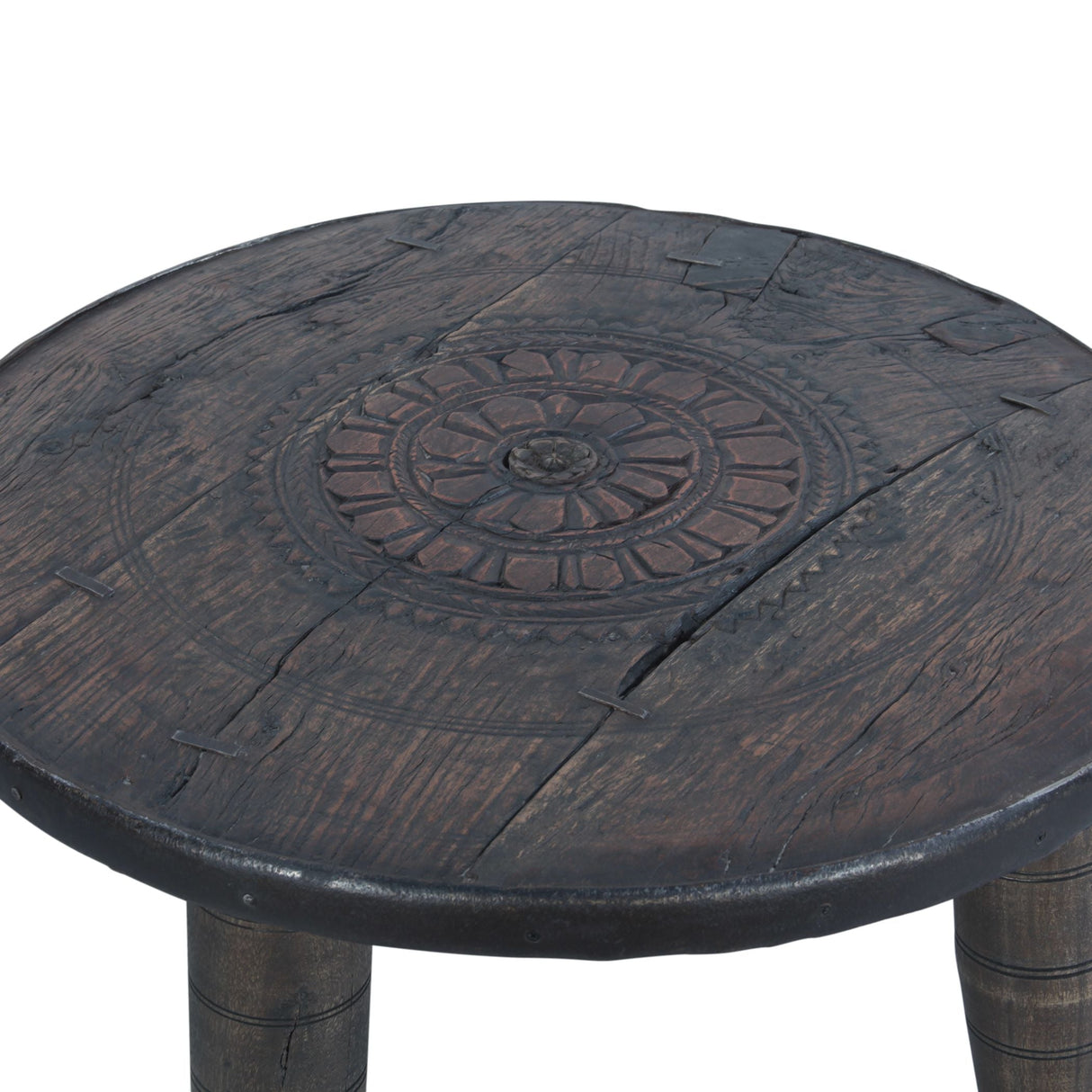 Eiffel 35" Round Wheel Coffee Table by Home Trends & Design at Eve Furniture