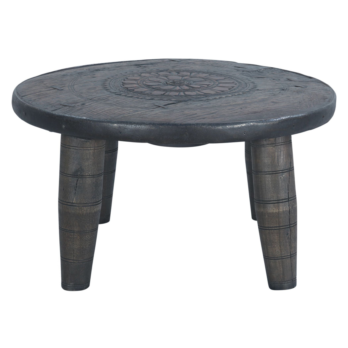 Eiffel 35" Round Wheel Coffee Table by Home Trends & Design at Eve Furniture