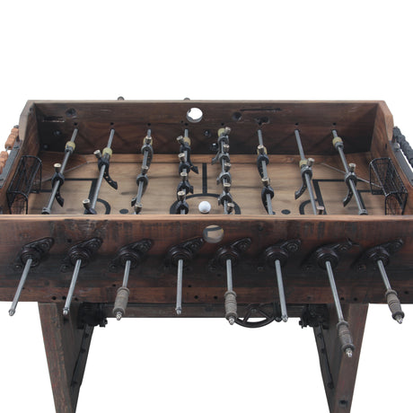 Eiffel 47" Reclaimed Burnt Brown Foosball Board Table with Player Set by Home Trends & Design at Eve Furniture