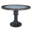 Eiffel 52" Gathering Poker Game Table with White Marble Top by Home Trends & Design at Eve Furniture