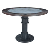 Eiffel 52" Gathering Poker Game Table with White Marble Top by Home Trends & Design at Eve Furniture