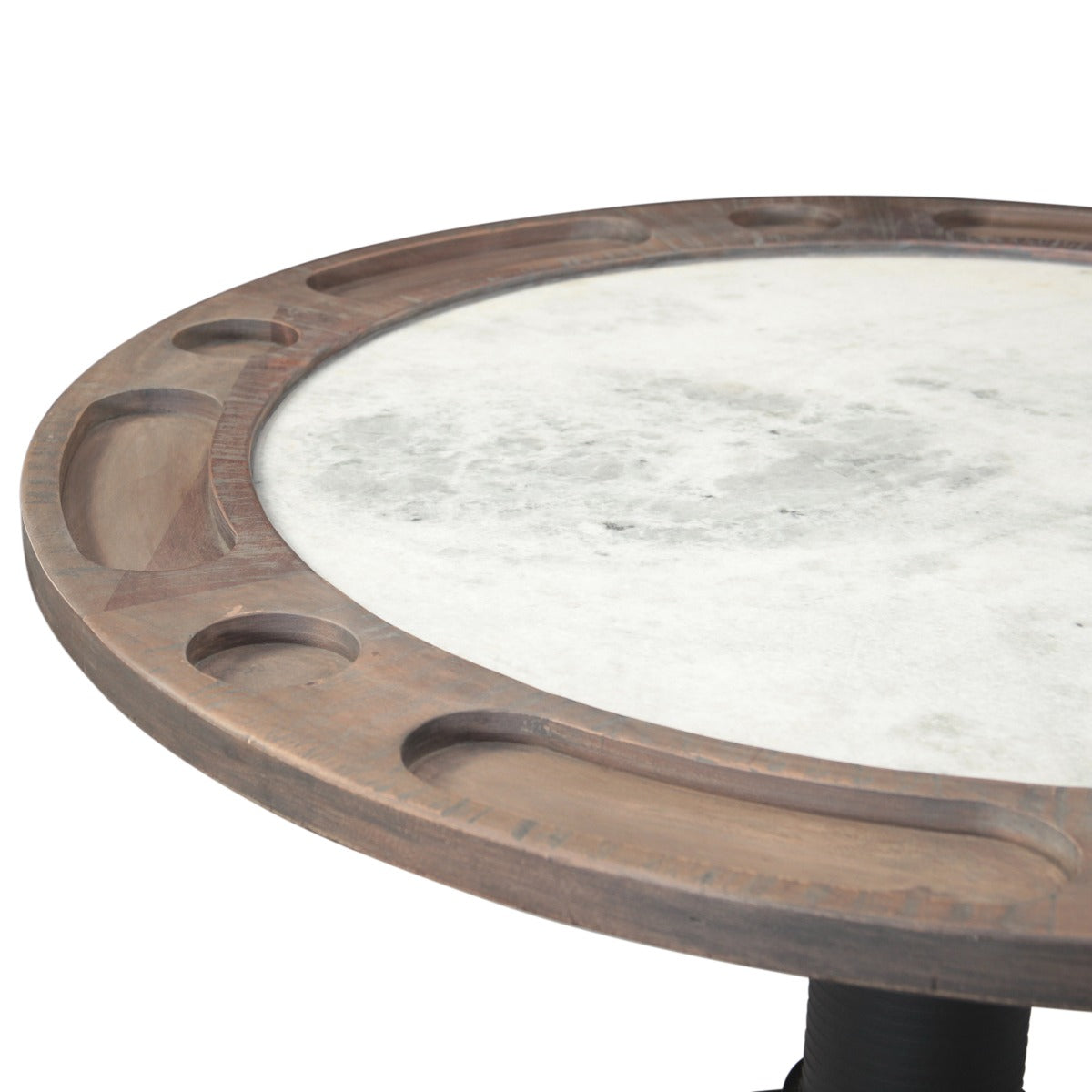 Eiffel 52" Poker Game Table with White Marble Top by Home Trends & Design at Eve Furniture