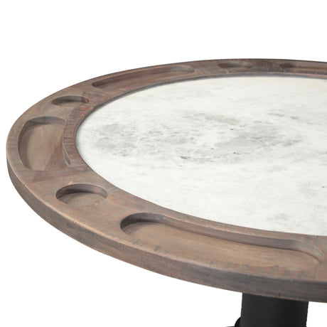 Eiffel 52" Poker Game Table with White Marble Top by Home Trends & Design at Eve Furniture