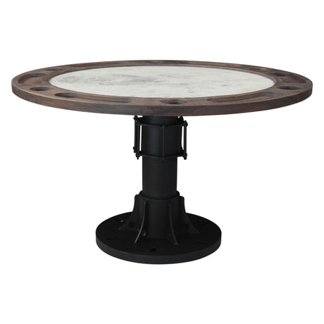 Eiffel 52" Poker Game Table with White Marble Top by Home Trends & Design at Eve Furniture