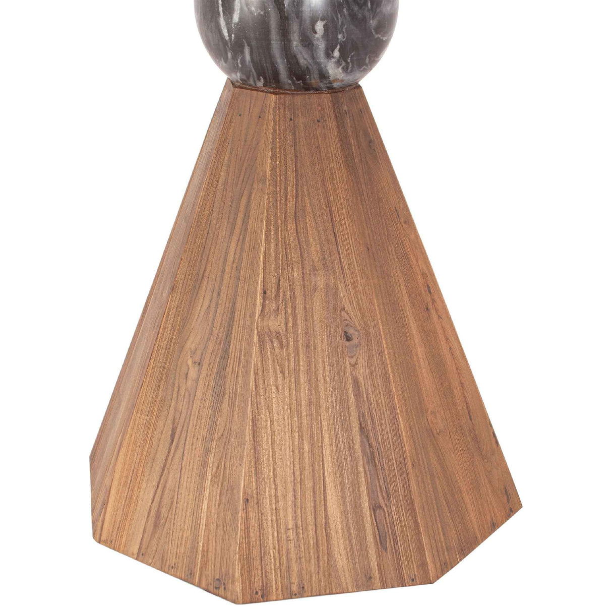 Eiffel 54" Round Dining in Antique Teakwood and Marble Round by Home Trends & Design at Eve Furniture