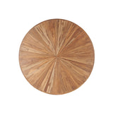 Eiffel 54" Round Dining in Antique Teakwood and Marble Round by Home Trends & Design at Eve Furniture