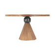 Eiffel 54" Round Dining in Antique Teakwood and Marble Round by Home Trends & Design at Eve Furniture