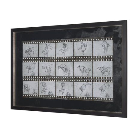 Eight Seconds by Mercana Studio a Hand Embellished Framed Art Print Matted under Glass by Mercana at Eve Furniture