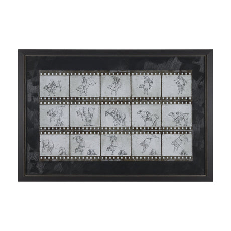 Eight Seconds by Mercana Studio a Hand Embellished Framed Art Print Matted under Glass by Mercana at Eve Furniture