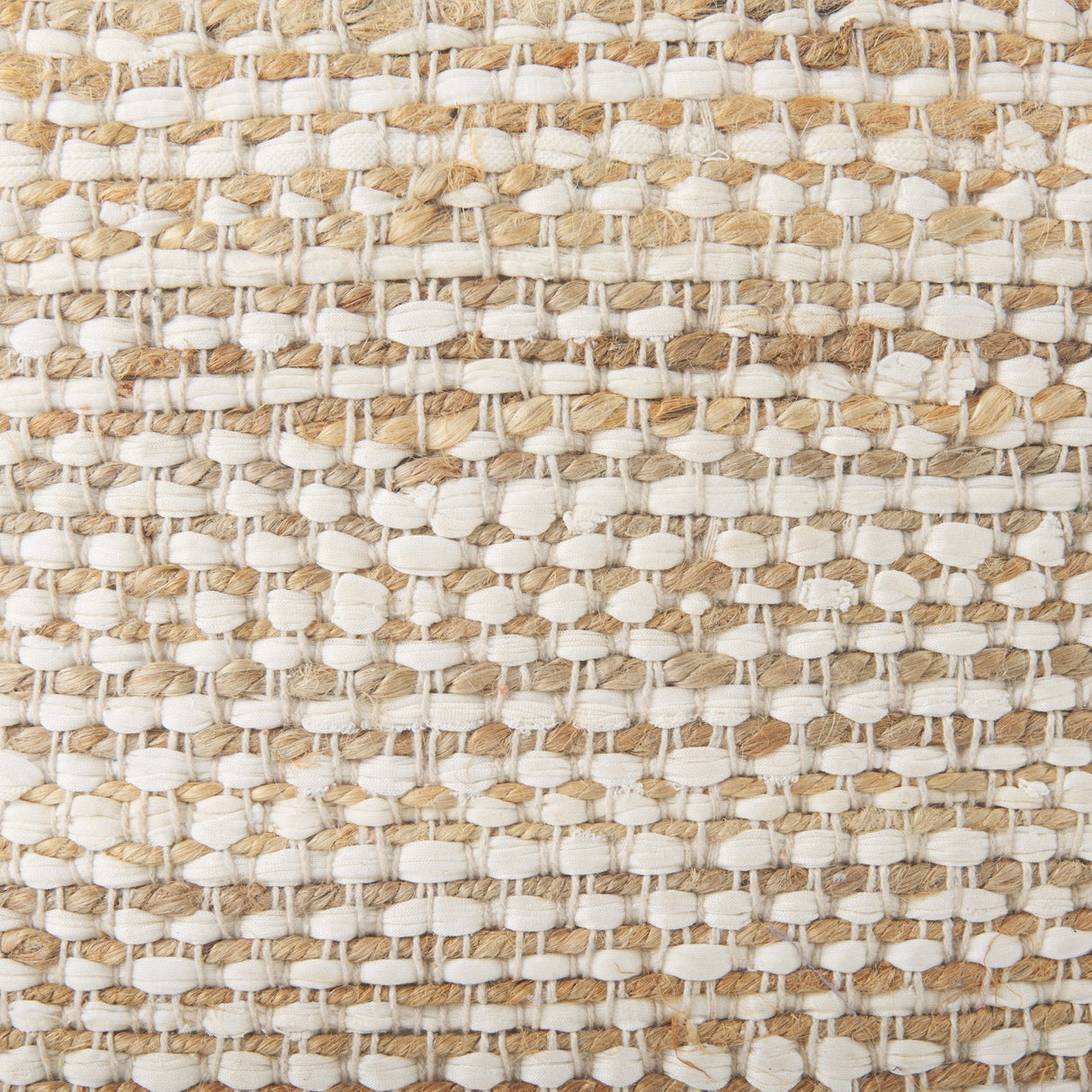 Ekani Cream/Beige Cotton Pouf by Mercana at Eve Furniture